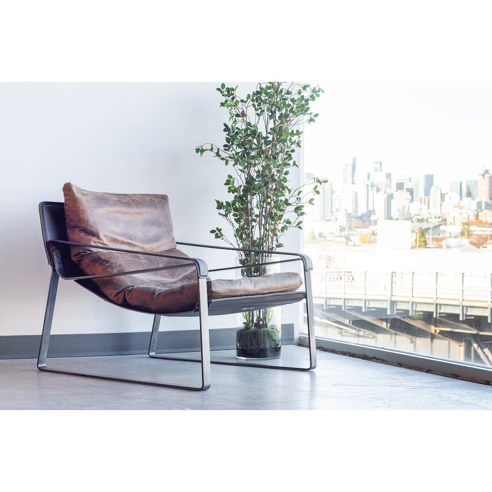 Connor Club Chair Open Road Brown Leather. Picture 8