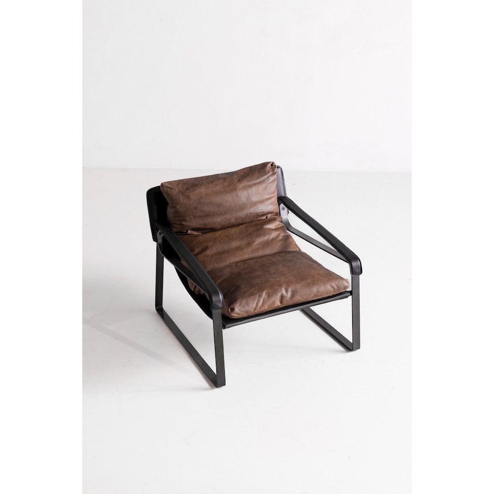 Connor Club Chair Open Road Brown Leather. Picture 10