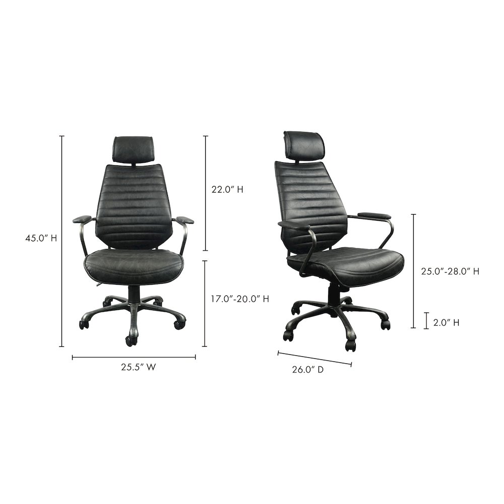 Executive Office Chair Black. Picture 7