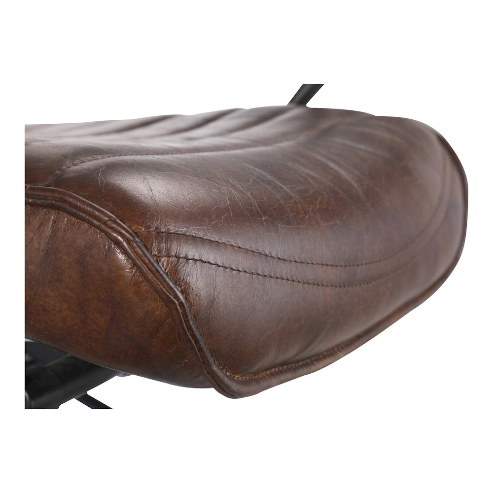 Executive Office Chair Dark Brown Leather. Picture 8