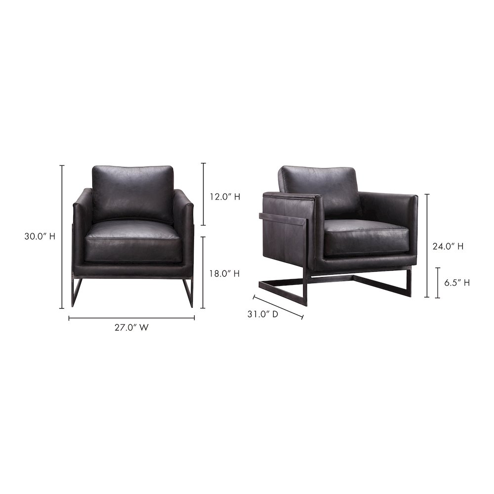 Luxley Club Chair Black. Picture 6