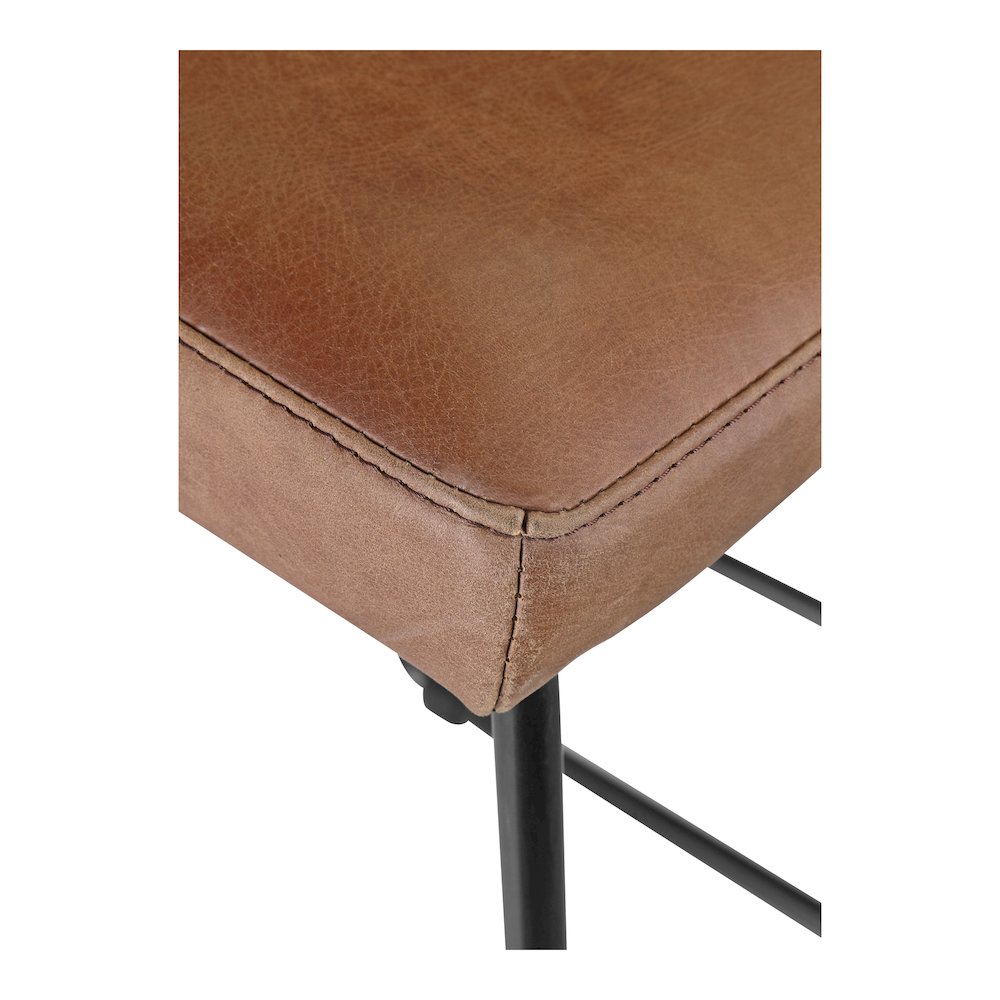 Starlet Counter Stool Open Road Brown Leather - Set Of Two. Picture 9