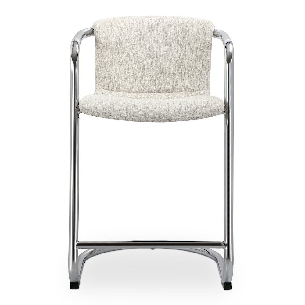 Freeman Chrome Frame Counter Stool Blended Cream - Set Of Two. Picture 2
