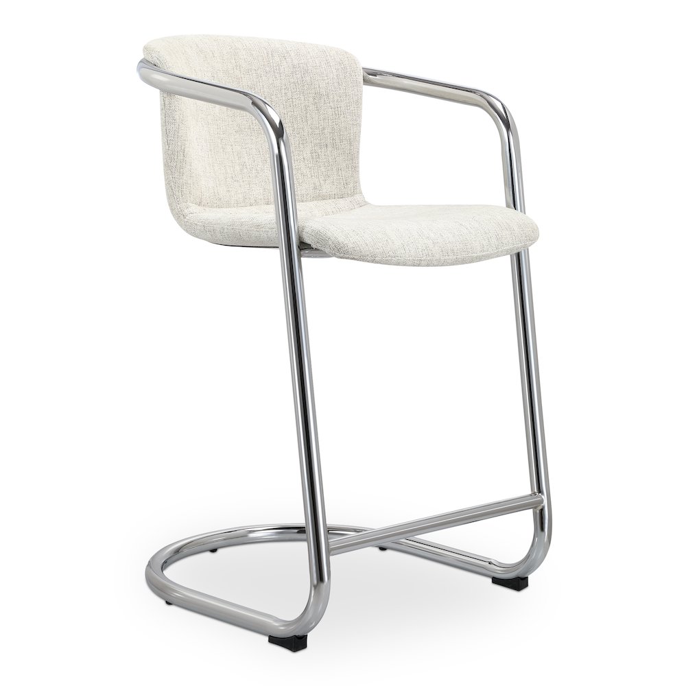 Freeman Chrome Frame Counter Stool Blended Cream - Set Of Two. Picture 3