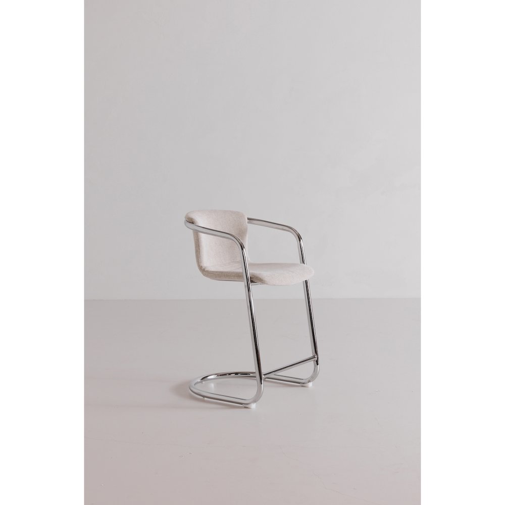 Freeman Chrome Frame Counter Stool Blended Cream - Set Of Two. Picture 9
