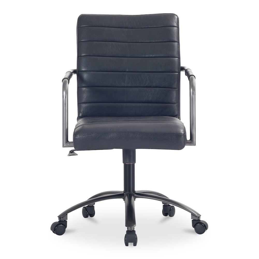 Roy Office Chair Black Leather. Picture 1