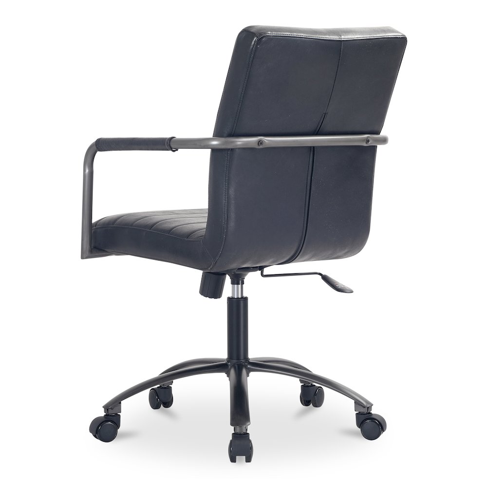 Roy Office Chair Black Leather. Picture 3