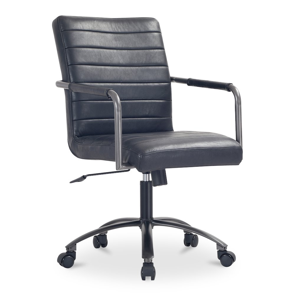 Roy Office Chair Black Leather. Picture 2