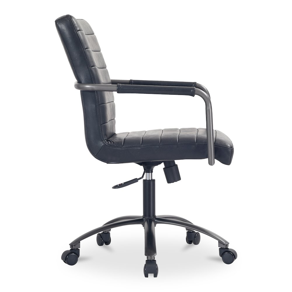 Roy Office Chair Black Leather. Picture 4
