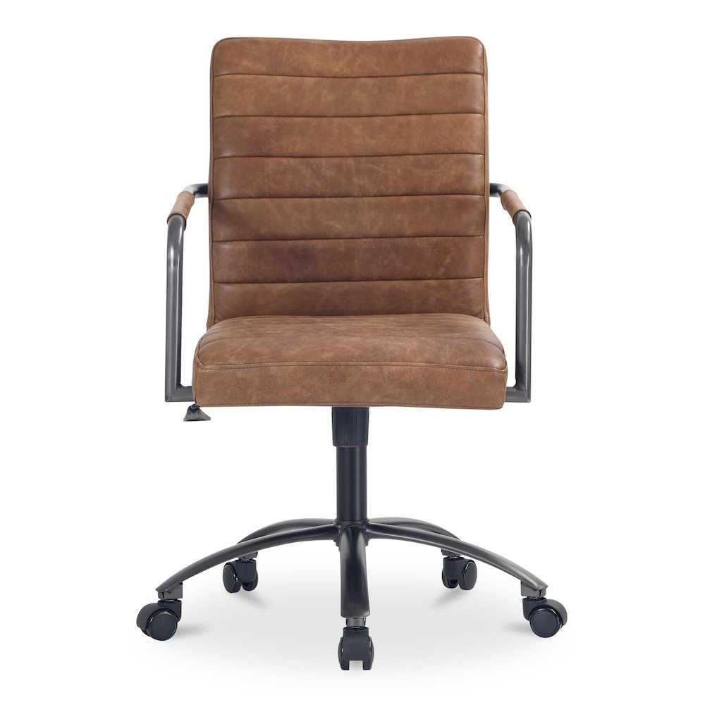 Roy Office Chair Open Road Brown Leather. Picture 1