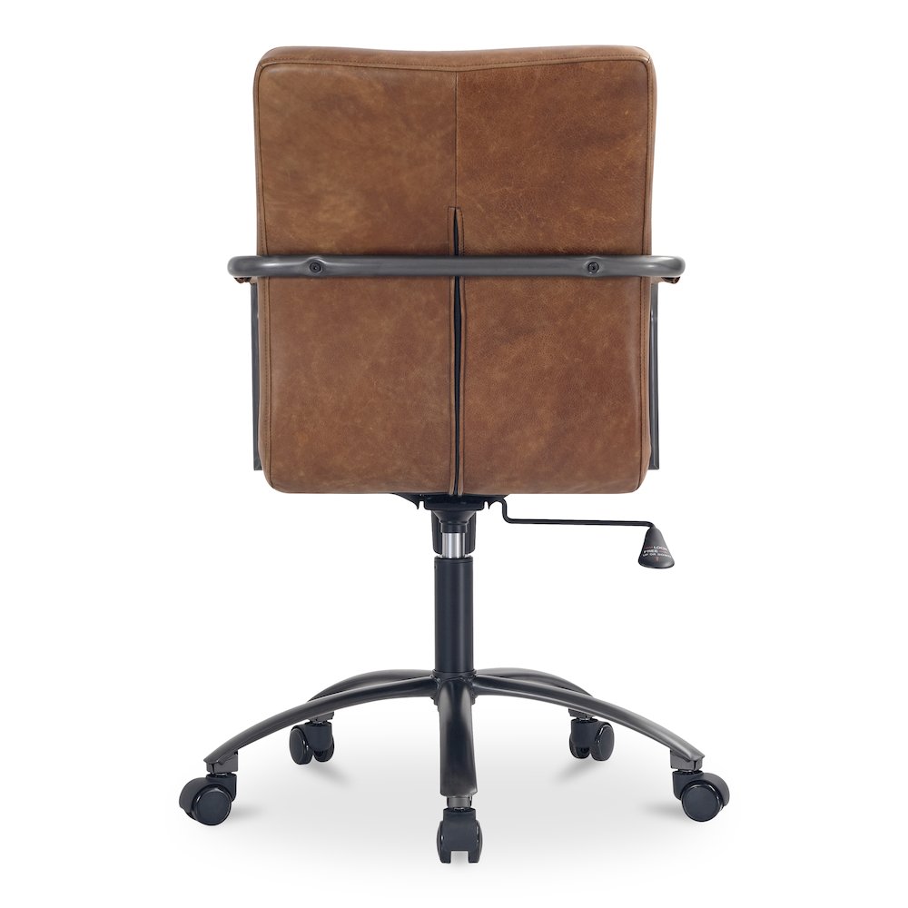 Roy Office Chair Open Road Brown Leather. Picture 6