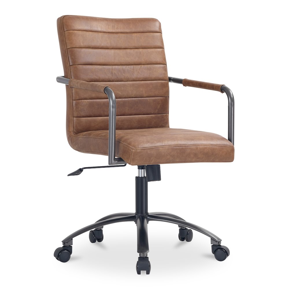 Roy Office Chair Open Road Brown Leather. Picture 2