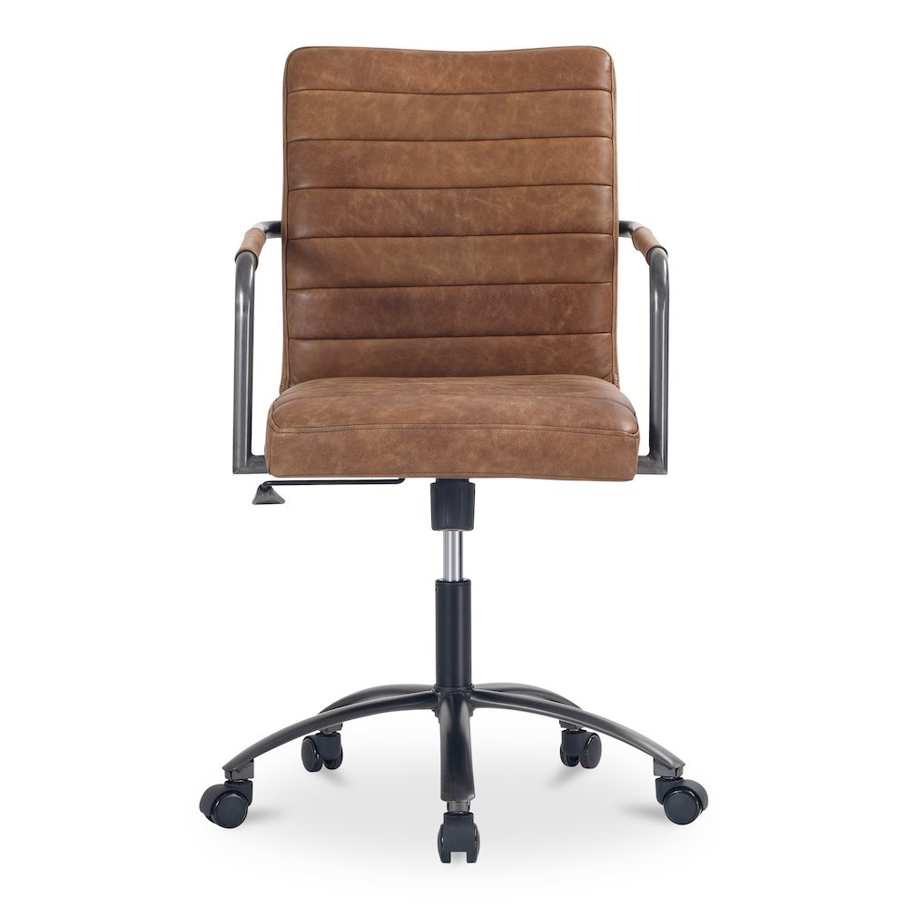 Roy Office Chair Open Road Brown Leather. Picture 5