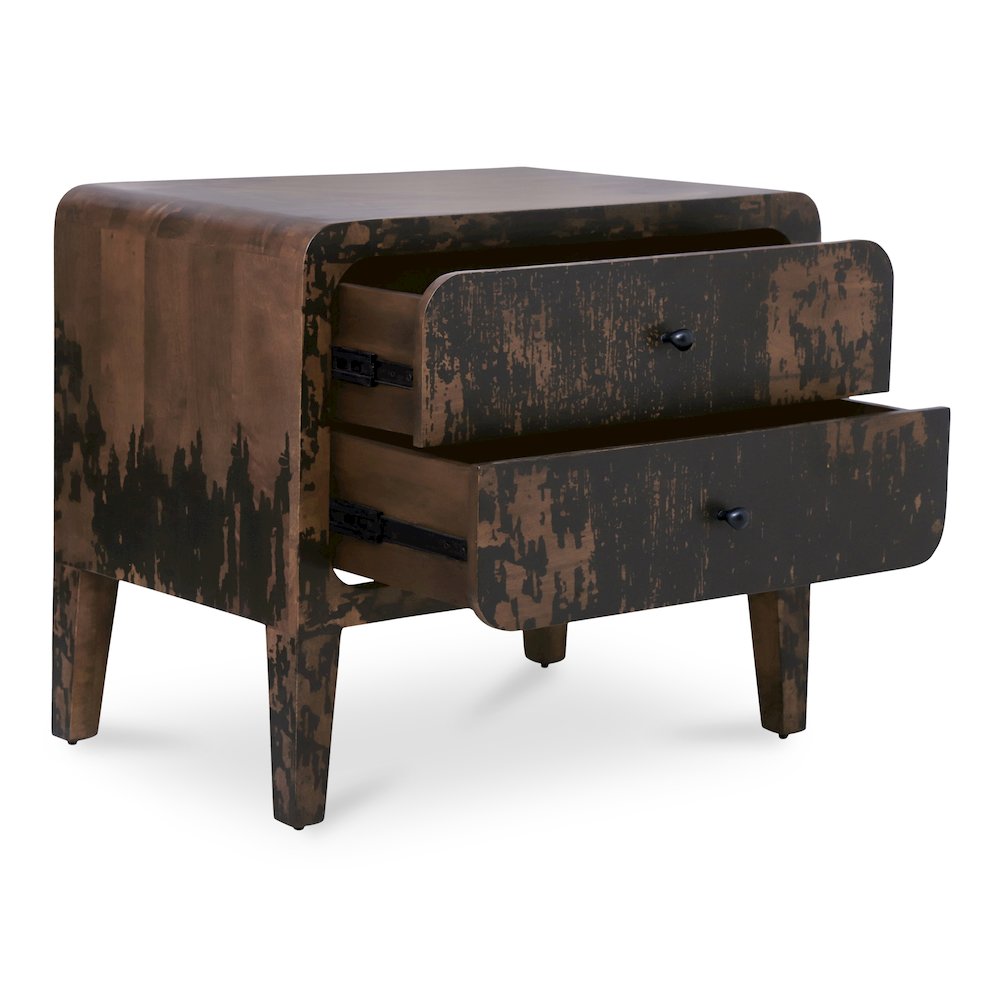 Iris Nightstand Distressed Black. Picture 2