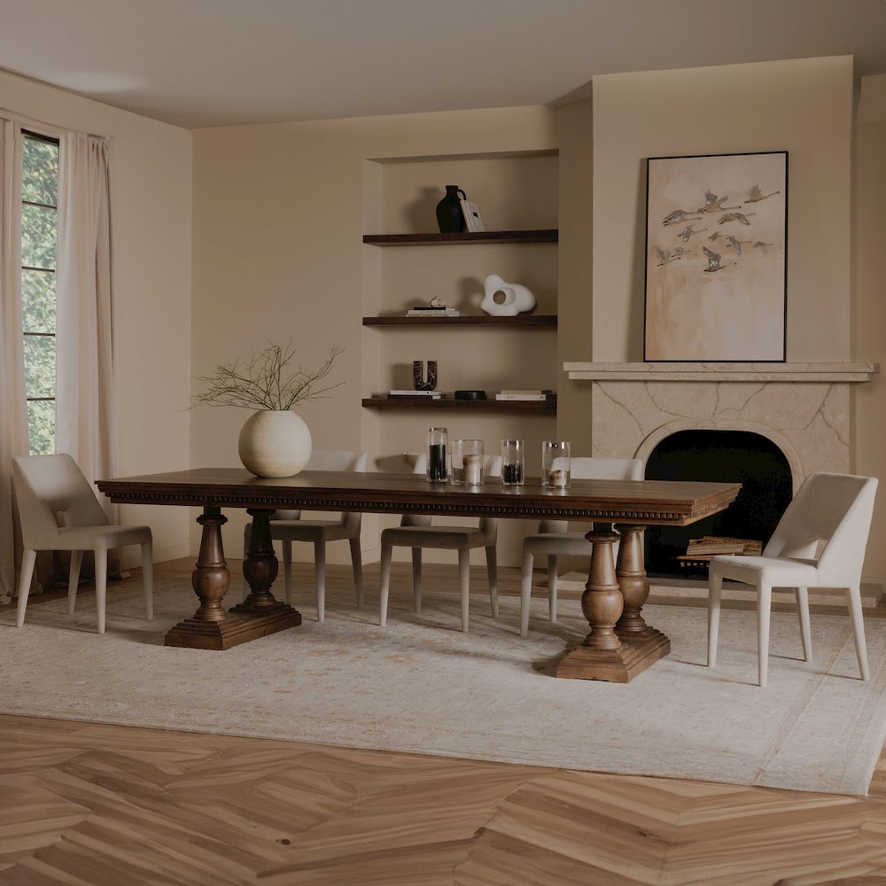 Everson Dining Table Brown. Picture 9