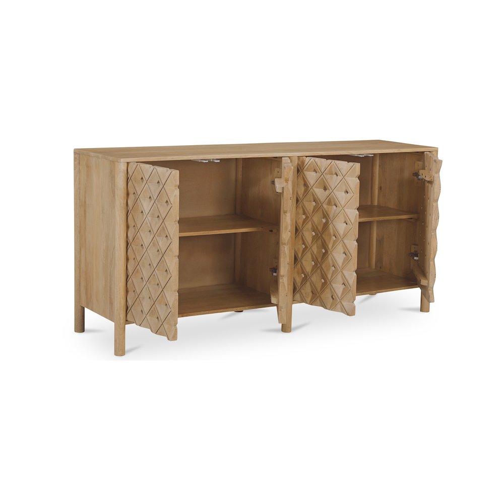 Fulton 4 Door Sideboard Natural. Picture 2