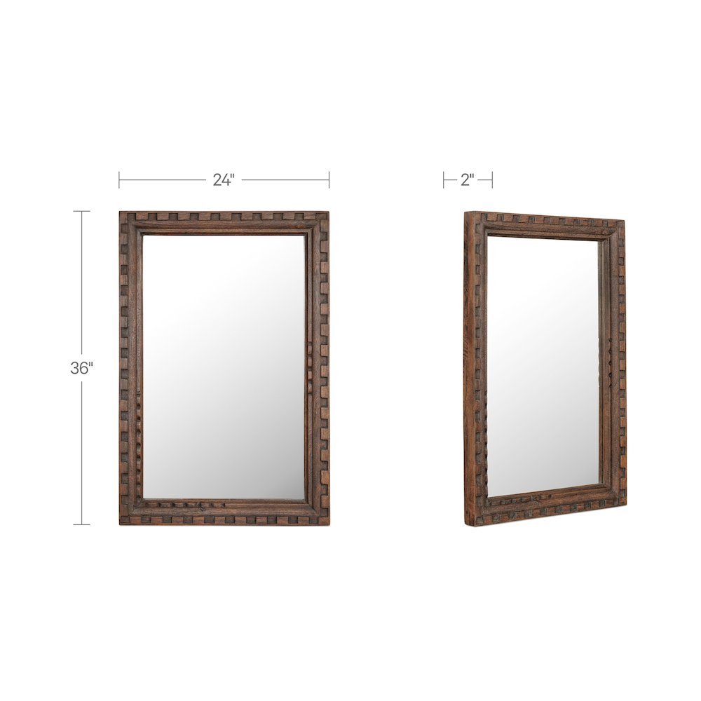 Holland Mirror Large Brown. Picture 6