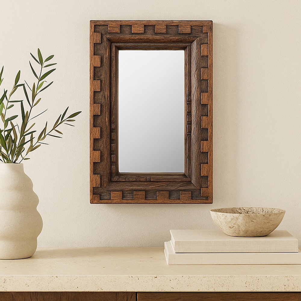 Holland Mirror Small Brown. Picture 5