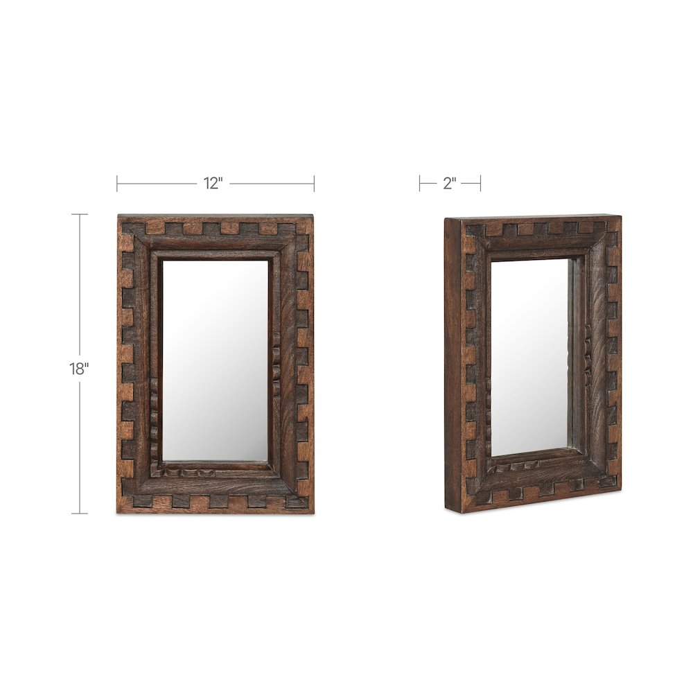 Holland Mirror Small Brown. Picture 6