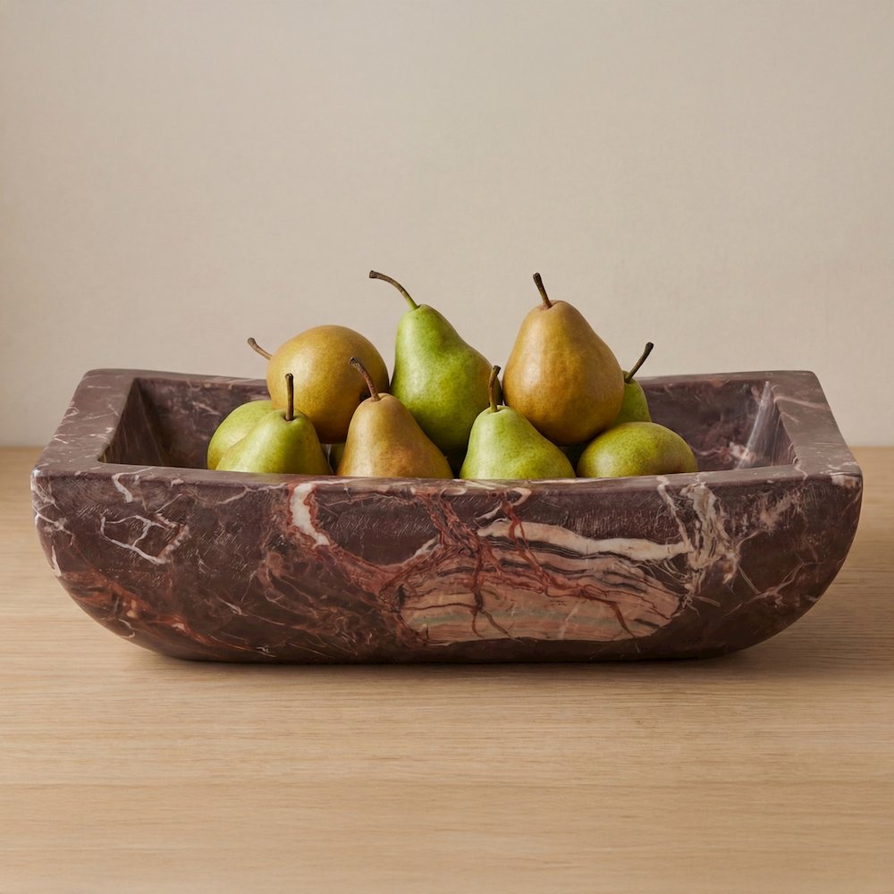 Piero Basin Deep Red Marble. Picture 2
