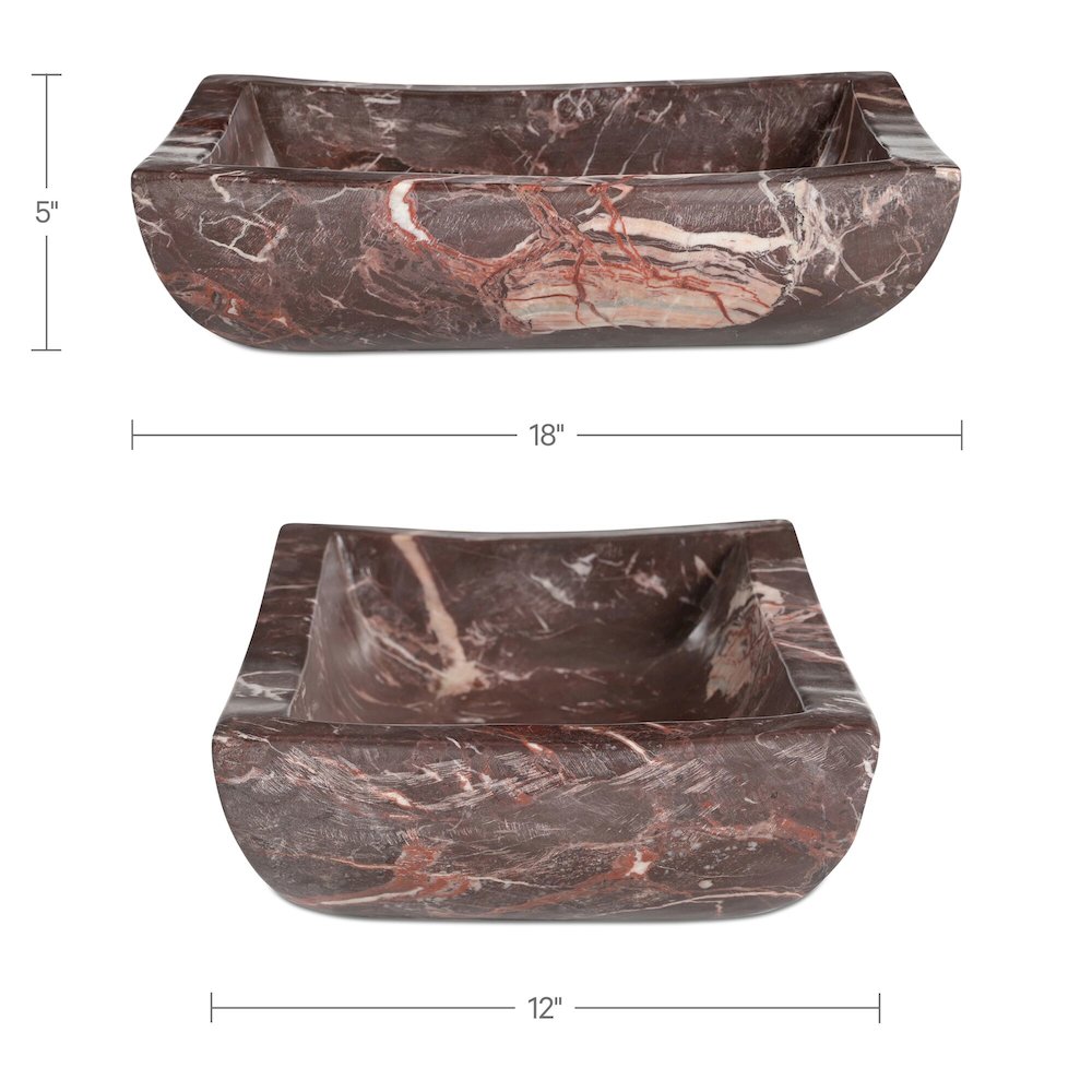 Piero Basin Deep Red Marble. Picture 5