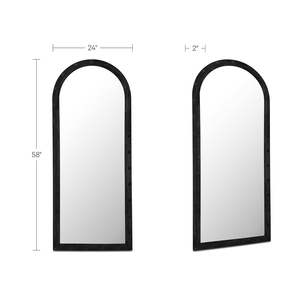 Hughes Floor Mirror Iron Grey. Picture 2