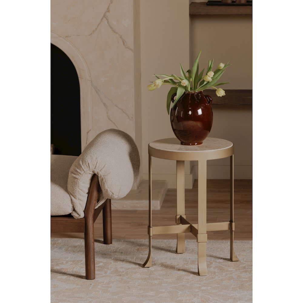 Holli Side Table Travertine. Picture 7