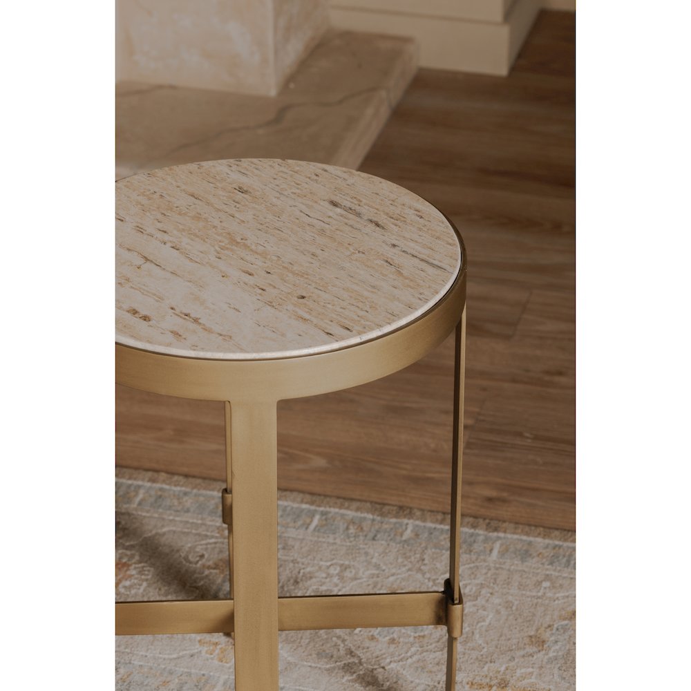 Holli Side Table Travertine. Picture 8
