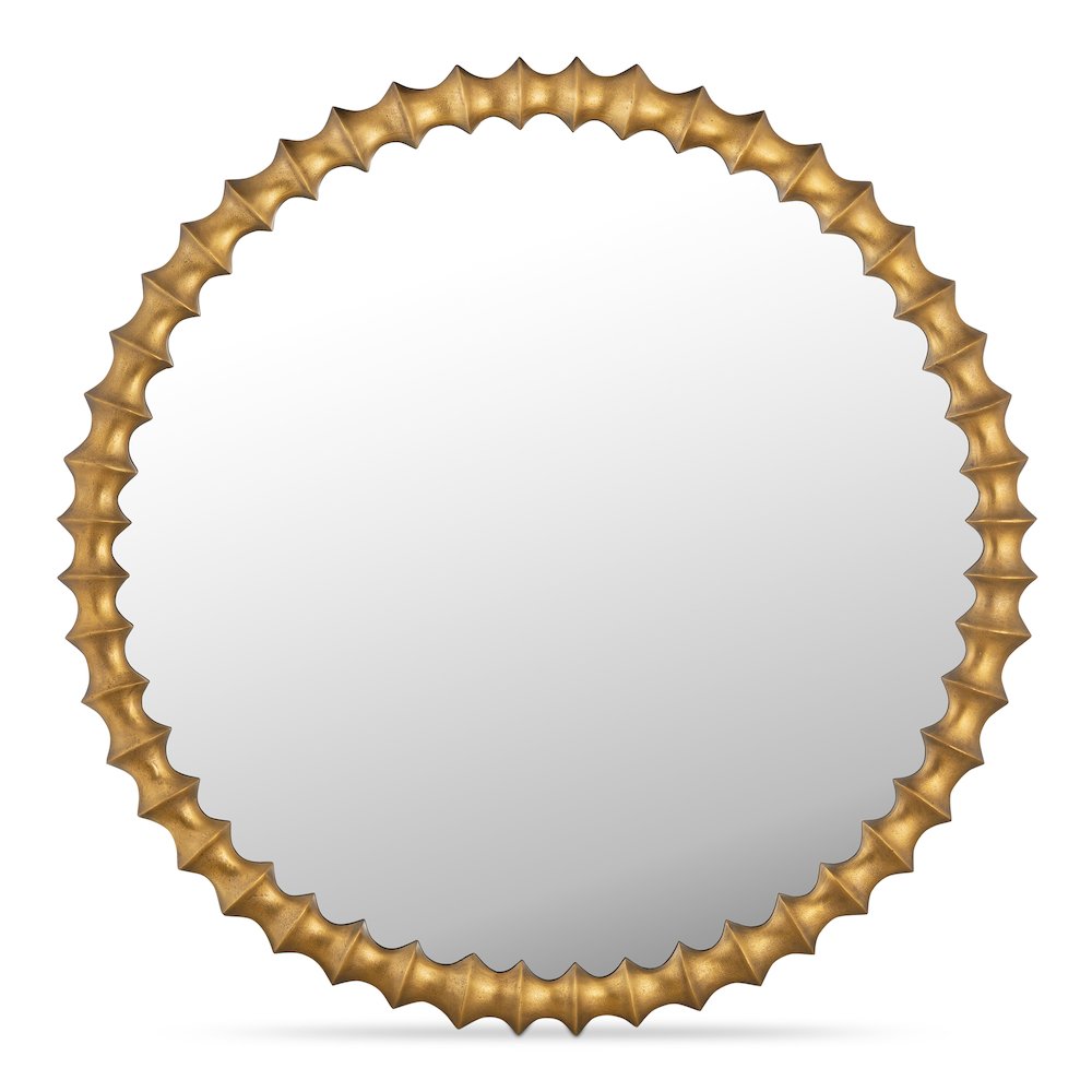 Whitby Mirror Aged Brass. Picture 1
