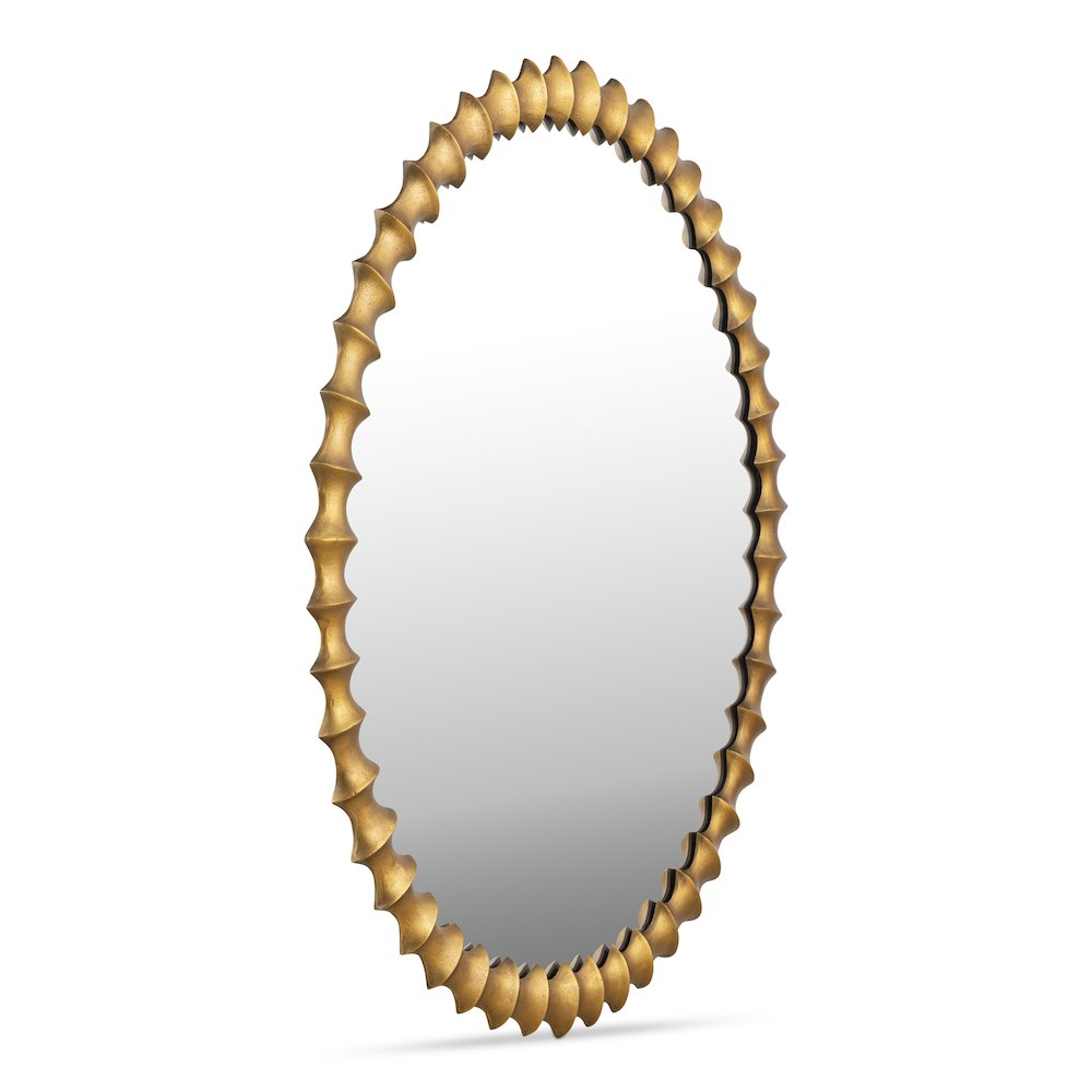 Whitby Mirror Aged Brass. Picture 3