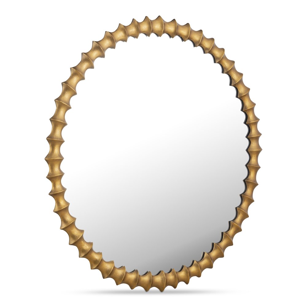 Whitby Mirror Aged Brass. Picture 2
