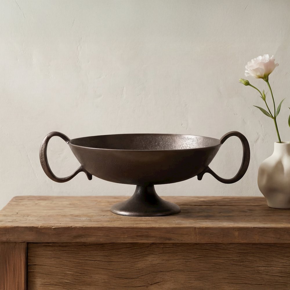 Floris Decorative Bowl Antique Brass Cast Aluminum. Picture 5