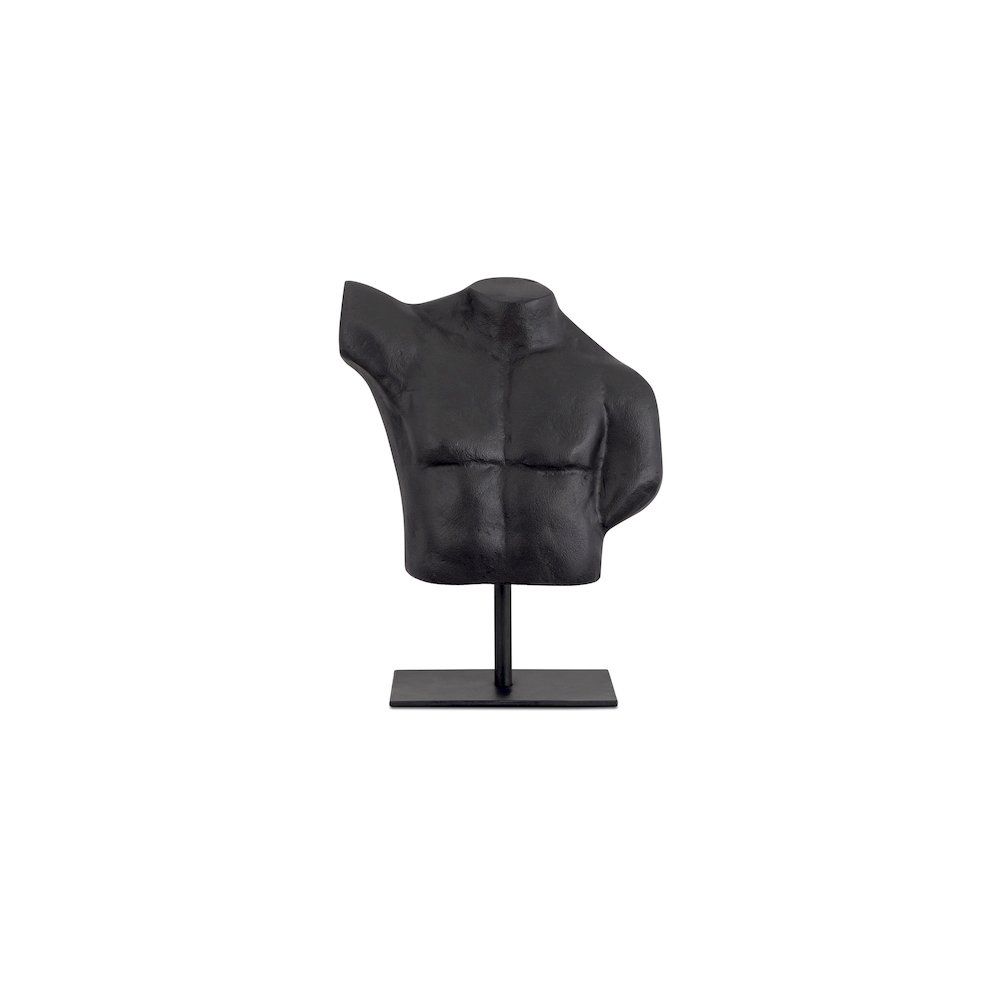 Victor Cast Alumiinum Sculpture Aged Black. Picture 1