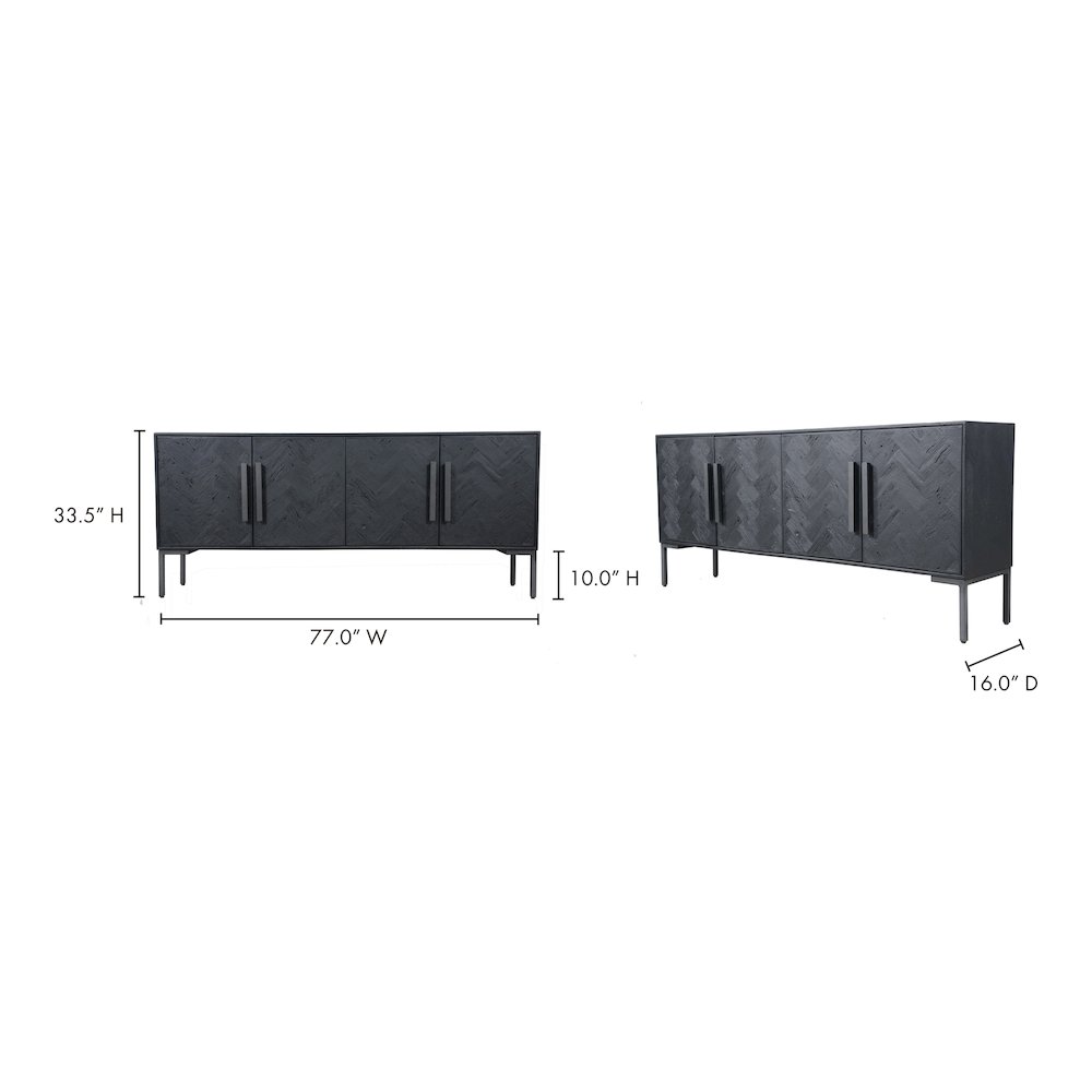 Fishbone Sideboard Black. Picture 9