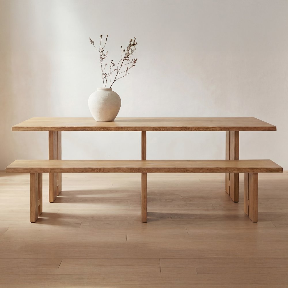 Tessa Dining Bench Natural. Picture 2