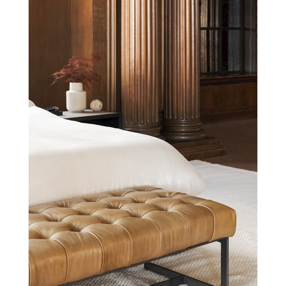 Wyatt Leather Bench. Picture 6