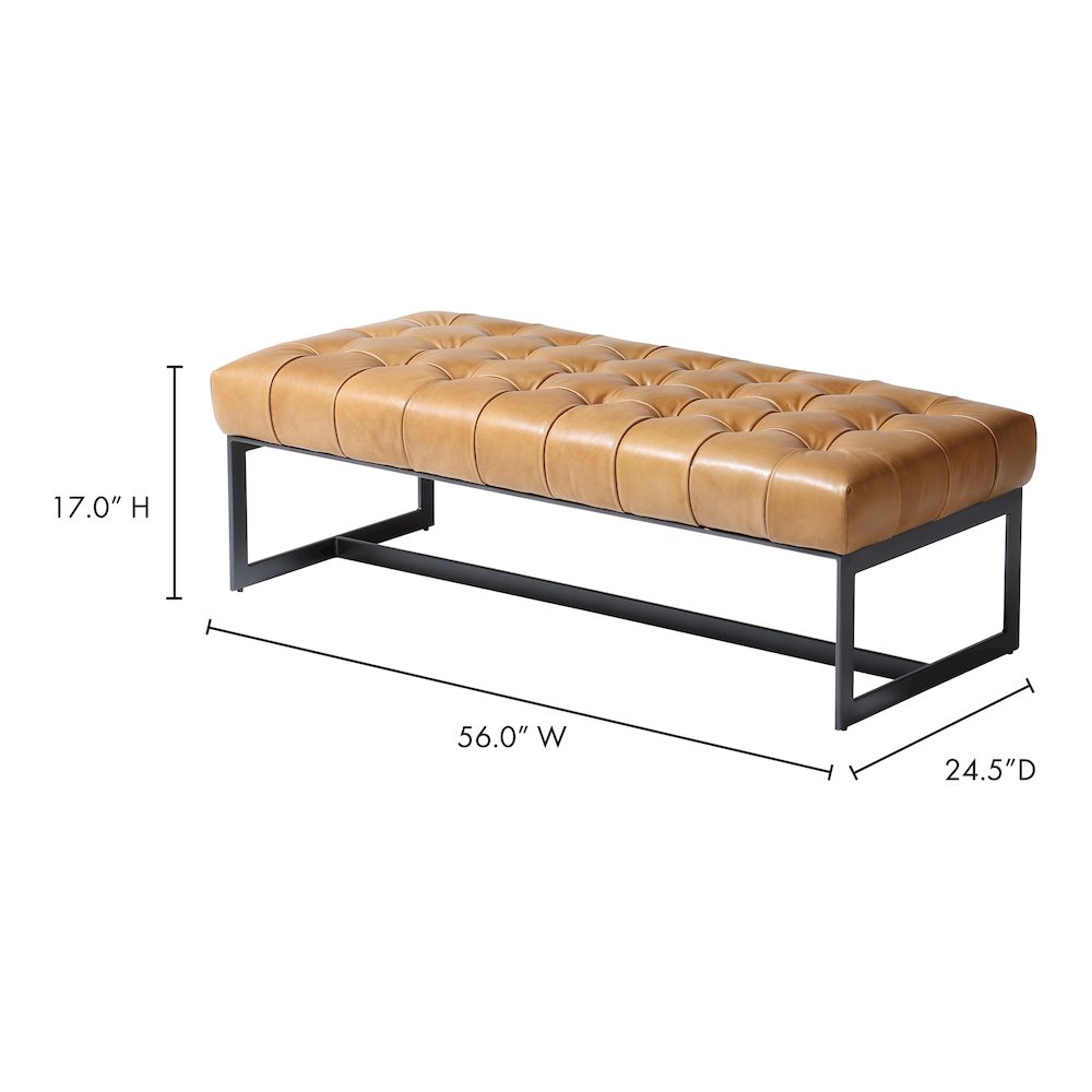 Wyatt Leather Bench. Picture 10