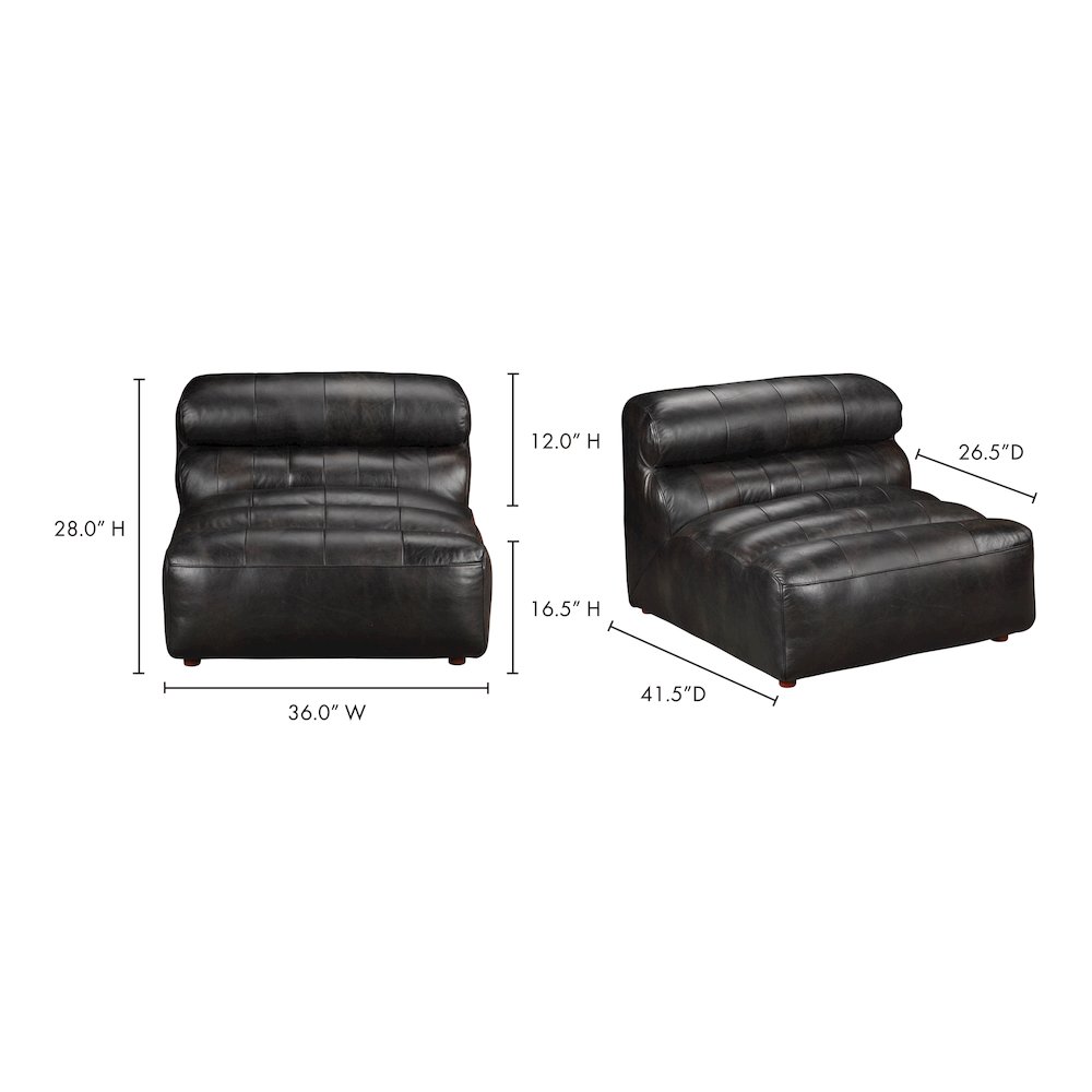 Ramsay Leather Slipper Chair. Picture 9