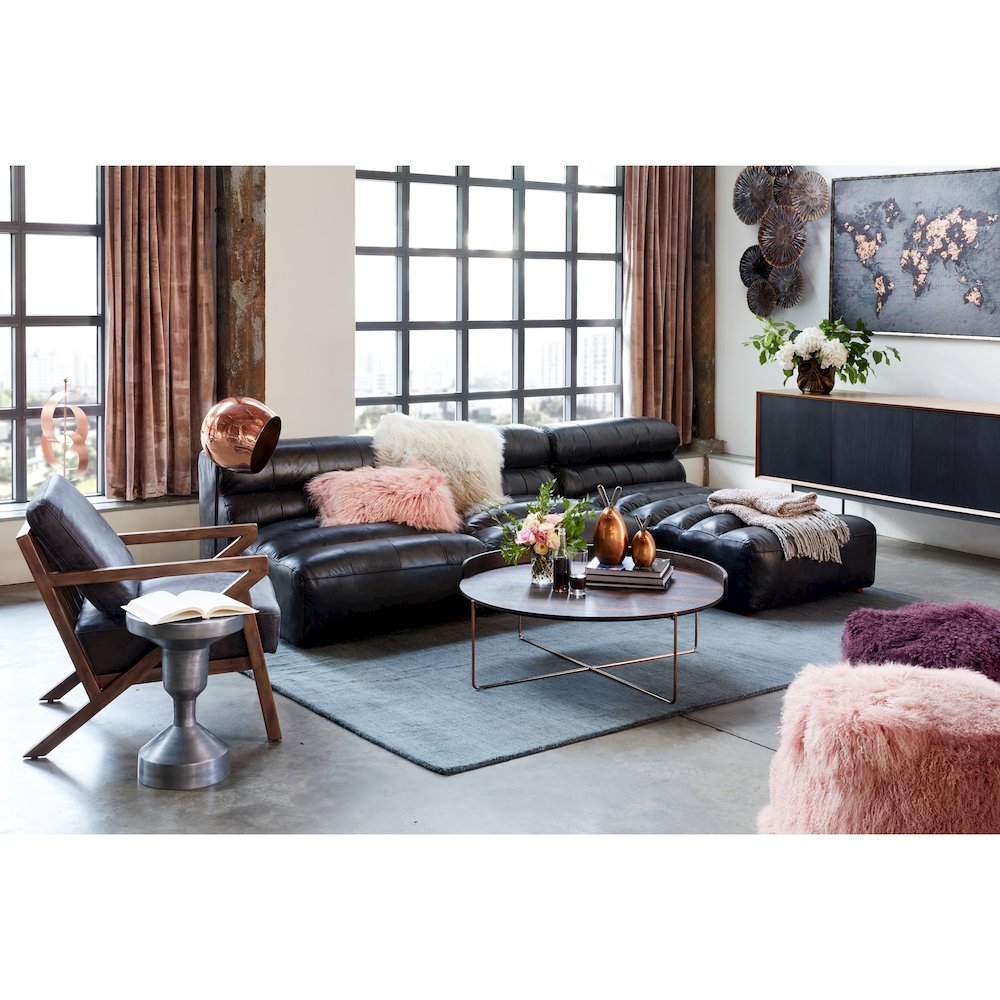 Ramsay Leather Chaise. Picture 8