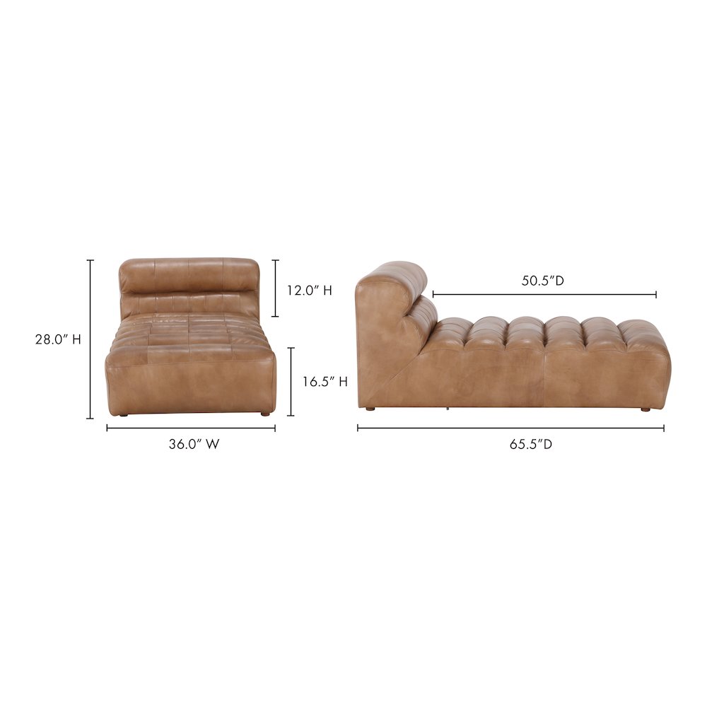 Ramsay Leather Chaise. Picture 9