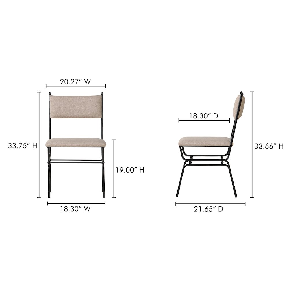 Posta Dining Chair Beige. Picture 10