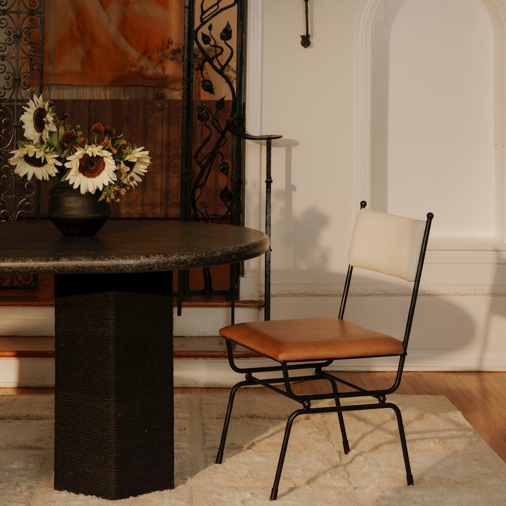 Posta Dining Chair Brown Leather. Picture 2