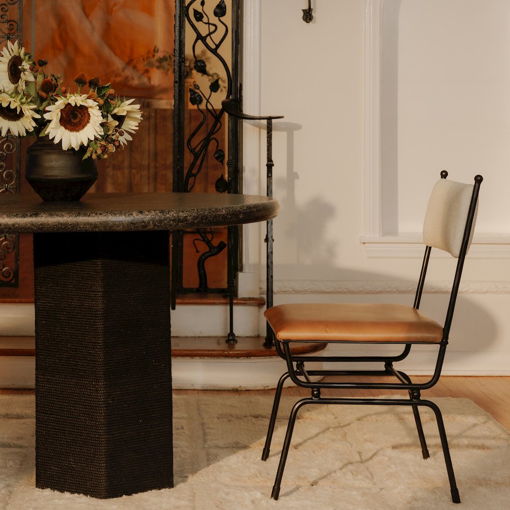 Posta Dining Chair Brown Leather. Picture 7
