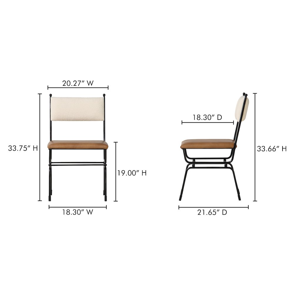 Posta Dining Chair Brown Leather. Picture 9