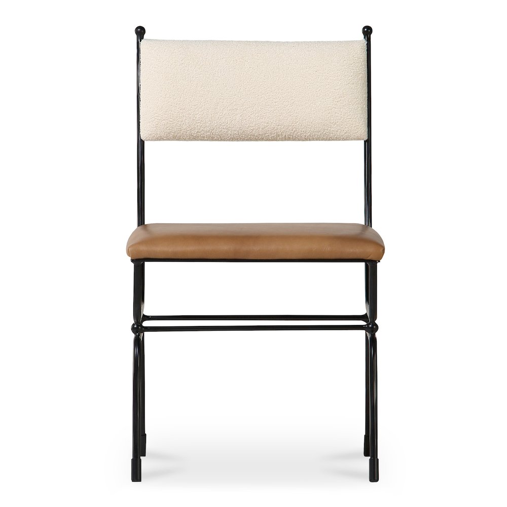 Posta Dining Chair Brown Leather. Picture 1