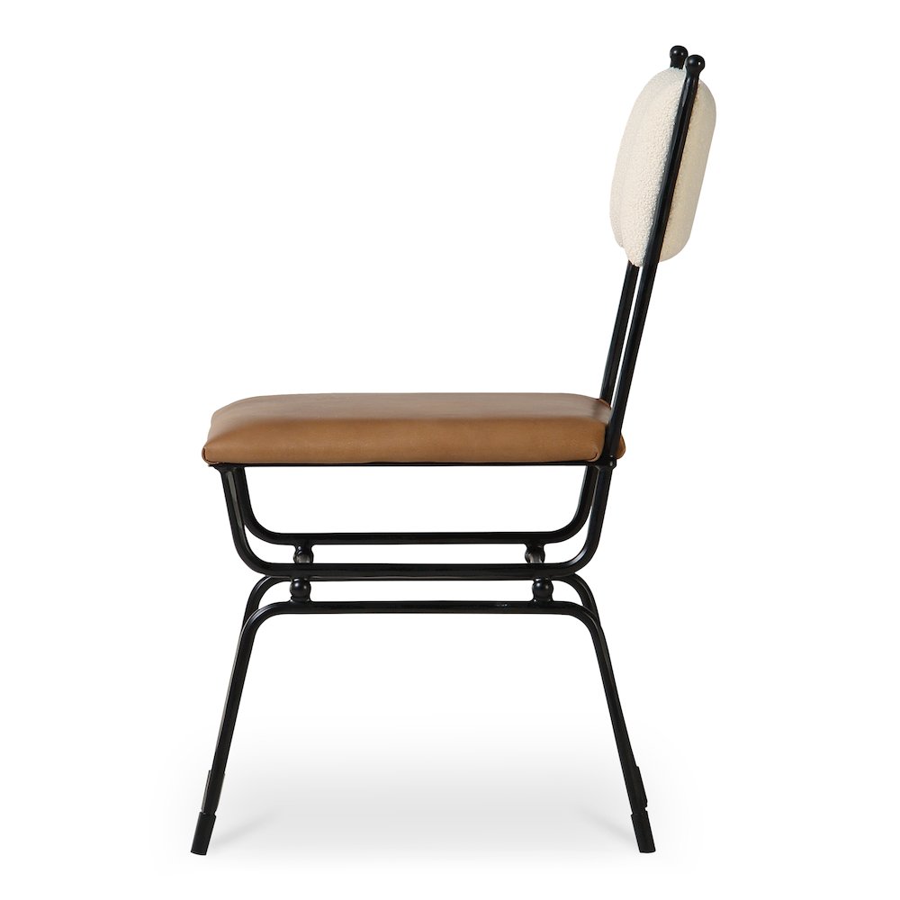Posta Dining Chair Brown Leather. Picture 4