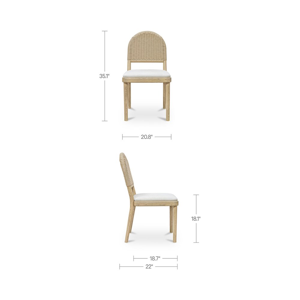 Claire Dining Chair Natural-Set of Two. Picture 8