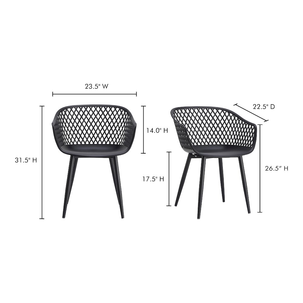 Piazza Outdoor Chair Black - Set Of Two. Picture 11