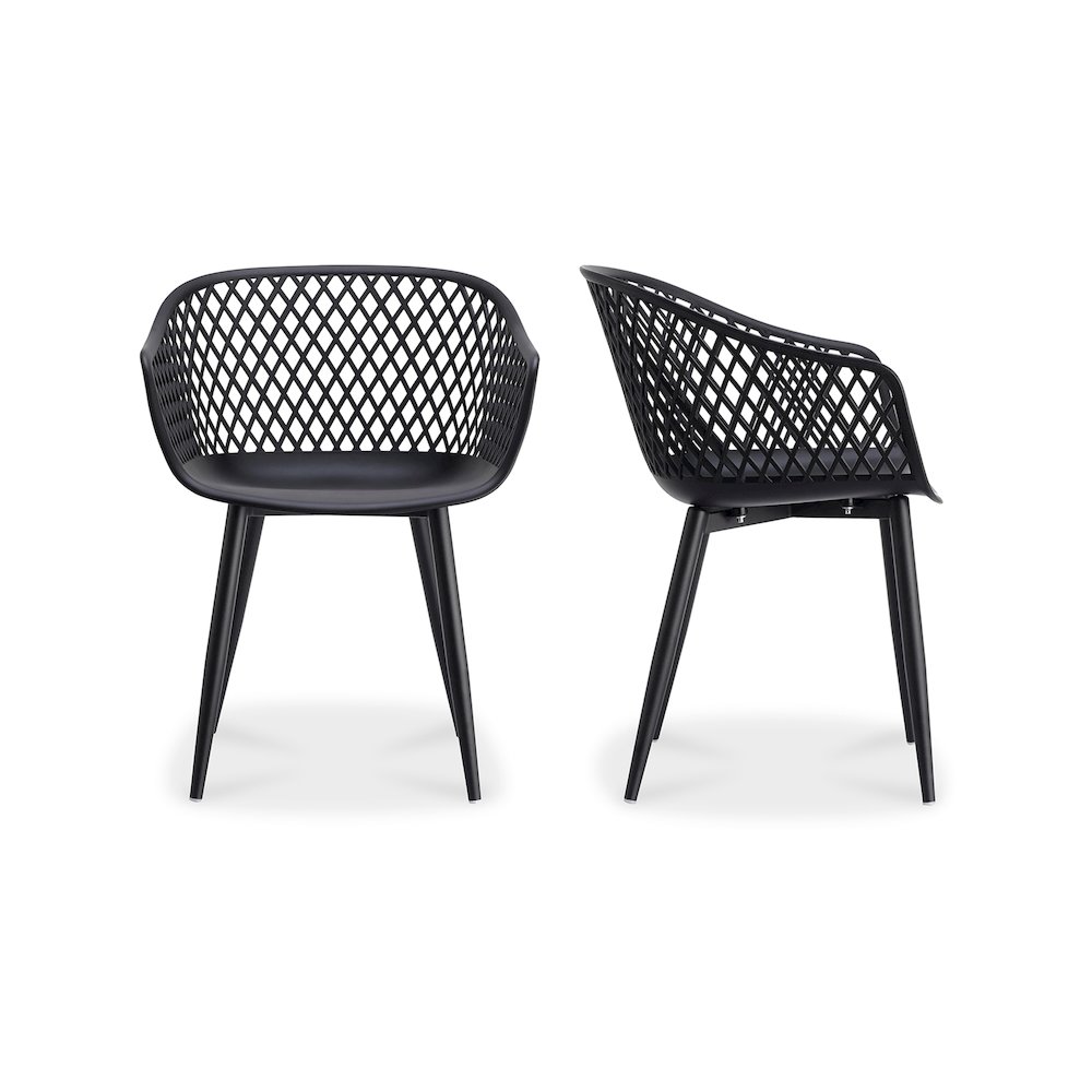 Piazza Outdoor Chair Black - Set Of Two. Picture 1