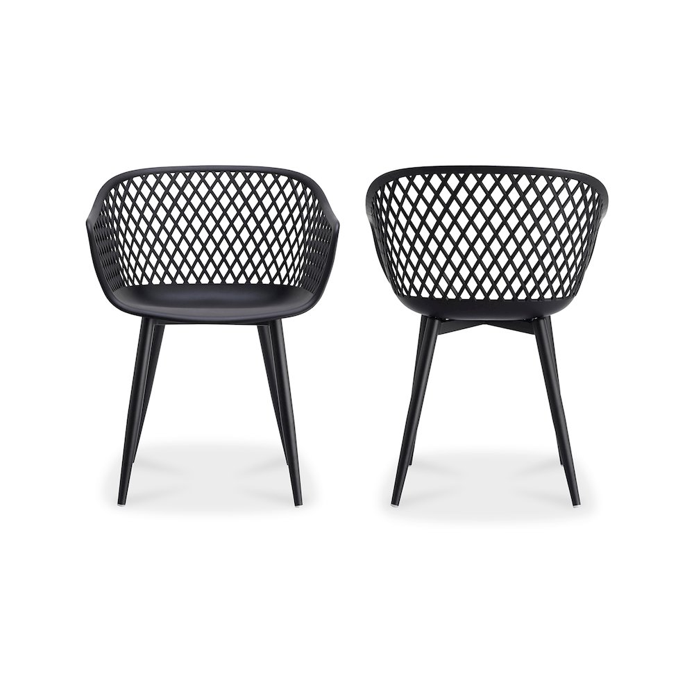 Piazza Outdoor Chair Black - Set Of Two. Picture 3